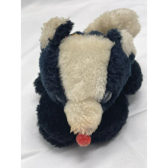 VINTAGE Fun World SKUNK Plush 5" Black and White Tail Stuffed Animal Toy RARE - Picture 4 of 14